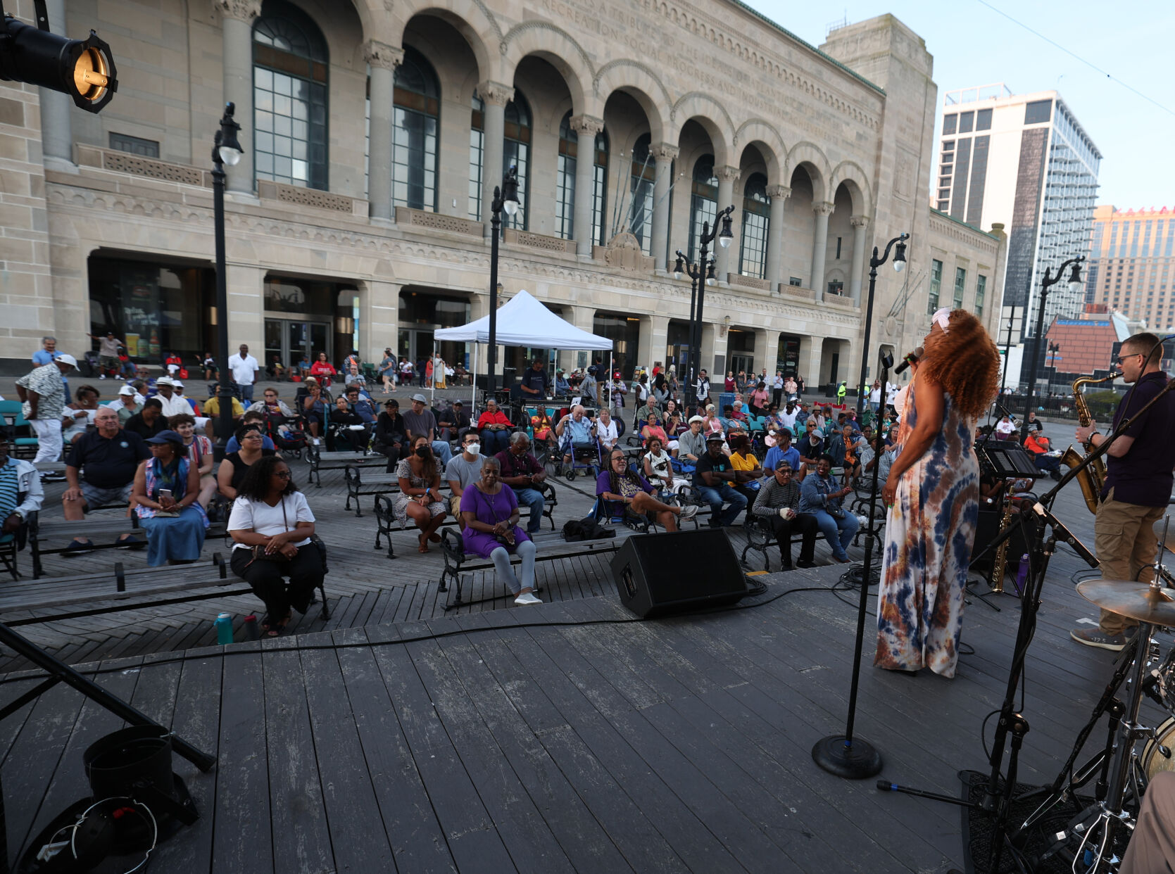 Concert at "Chicken Bone Beach" at Kennedy Plaza